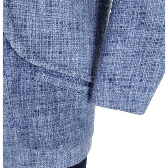 Maje Blue Textured Blazer - Picture 4 of 8